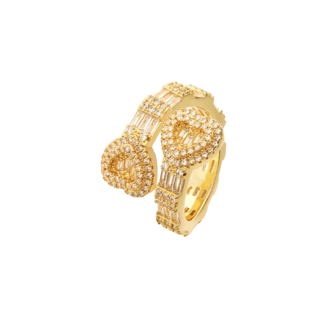 Elegant Love Ring crafted in 18K Gold, featuring a refined design with a luxurious finish for a timeless and sophisticated statement piece.