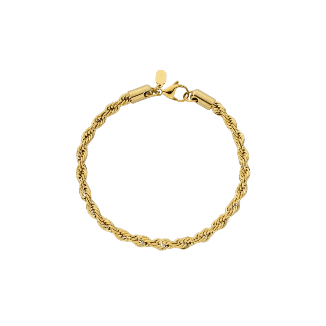 Classic Rope Bracelet crafted in 18K Gold with 6MM links, featuring a timeless design and luxurious finish for a sophisticated and high-end accessory.