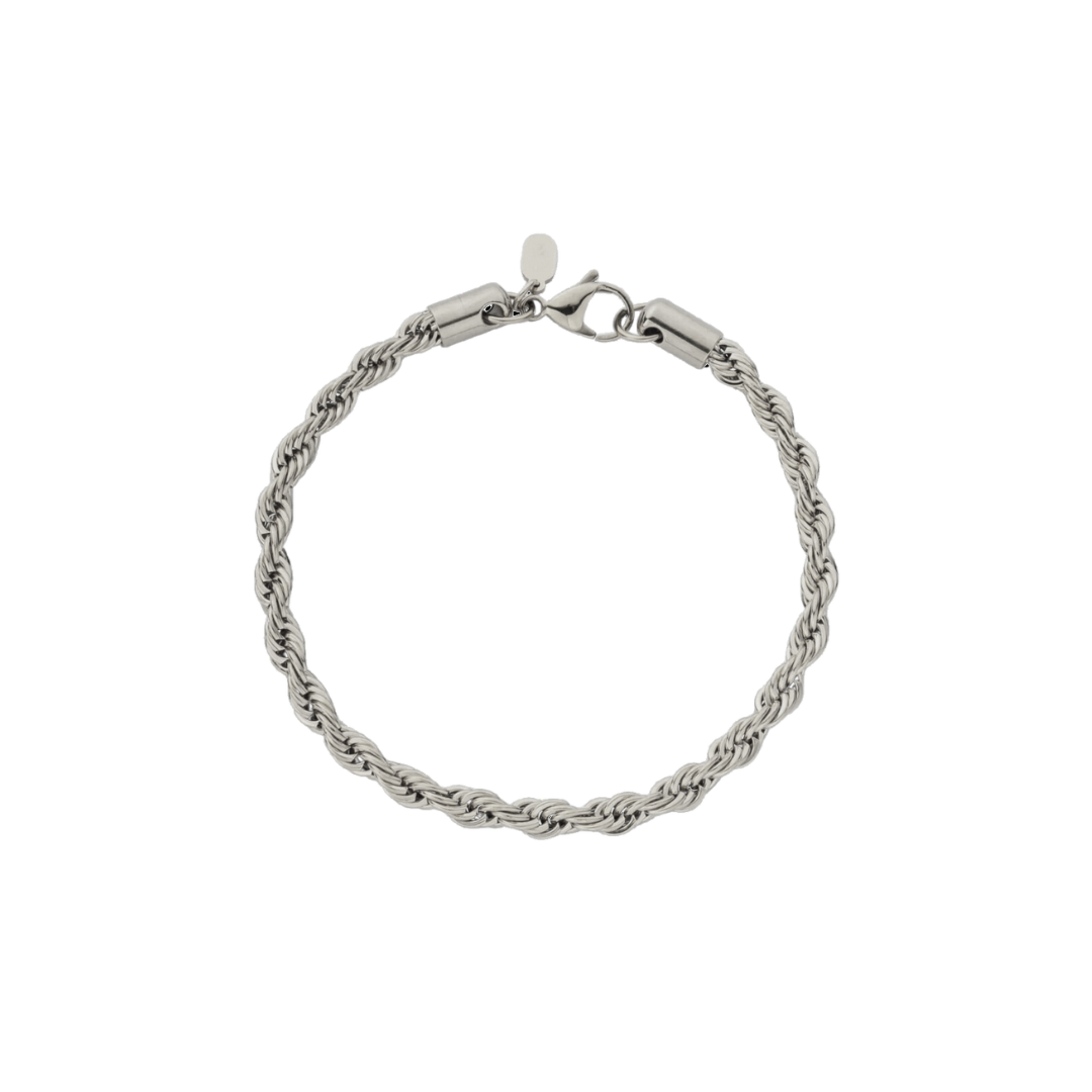 Classic Rope Bracelet crafted in White Gold with 6MM links, featuring a timeless design and luxurious finish for a sophisticated and elegant accessory.